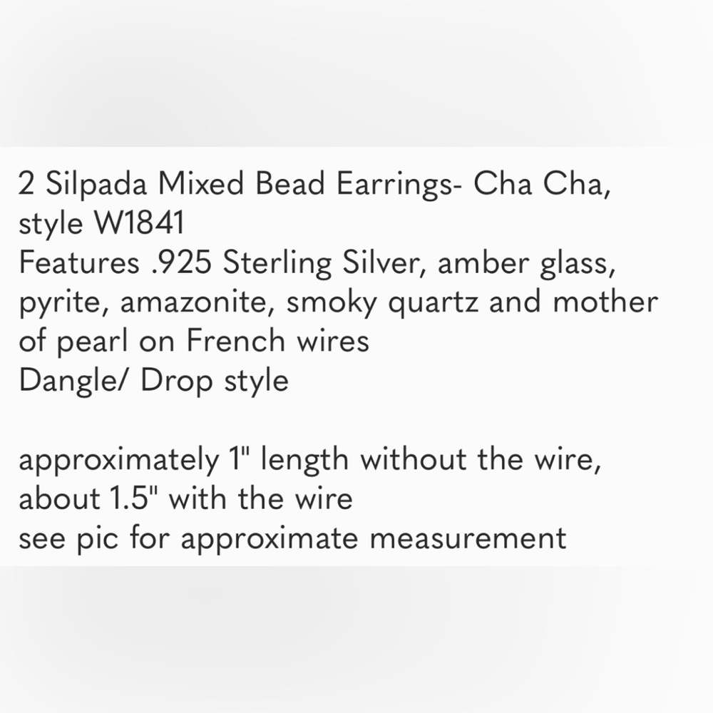 Silpada Amber Green Pearl Ammonite Sterling Silver Cha Cha Earrings - Picture 3 of 10